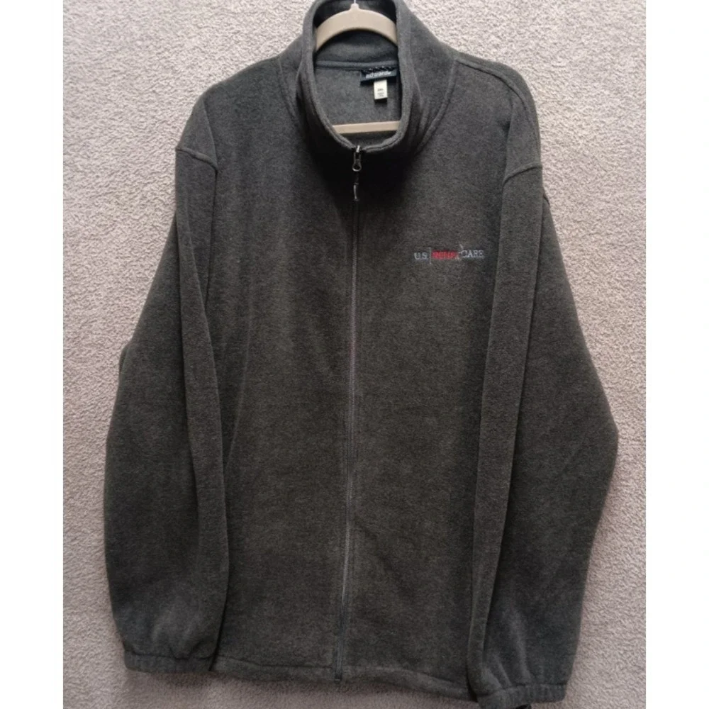 Edwards Charcoal Cozy Fleece Full Zip Jacket 2XL U.S.‎ Renal Care Workwear